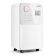 Compact 32-pint dehumidifier with digital display, ideal for 2000 sq. ft. spaces, featuring 4 modes and 2 speeds.