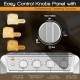Control knobs panel of the 21.5 QT air fryer toaster oven, featuring toast timer and temperature settings for precise.