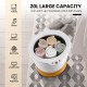Bathroom towel warmer bucket with a 20L capacity, designed for warming towels, socks, and bathrobes efficiently.