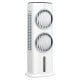 3-in-1 evaporative air cooler in white with dual fans, 9H timer, and remote control for customized cooling and.