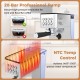 Espresso machine with 20-bar pump and NTC temp control for precise brewing, featuring a sleek stainless steel design.