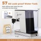 Espresso machine with 57 oz removable water tank, stainless steel design, and milk frother for versatile coffee brewing.