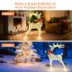 Lighted standing reindeer with 120 LED bulbs, perfect for indoor and outdoor Christmas decoration.