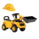 Yellow excavator digger toy with a sturdy design, perfect for kids to explore and play on various surfaces.