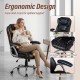 Executive office chair in brown with ergonomic design, padded seat, and armrests for optimal comfort and support.