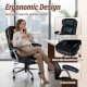 Executive office chair with ergonomic design, contoured backrest, and padded armrests for optimal support and comfort.