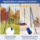 Extra large heavy duty A-frame steel swing stand with four ground stakes, suitable for indoor and outdoor use.
