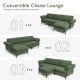 L-shaped modular sectional sofa in army green with reversible chaise, featuring hidden storage and charging ports for.