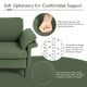L-shaped sectional sofa in army green with reversible chaise, high-density sponge, and soft linen fabric for comfort.