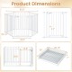 Dimensions of the Extra Wide Baby Gate, adjustable from 34.5-154", designed for safety and versatile layouts.