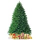 6 feet unlit artificial Christmas tree with 1250 branch tips, PVC material, perfect for festive home decoration.
