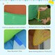 Puncture-resistant oxford fabric detail of the Kids Inflatable Jungle Bounce House with safety netting for protection.