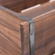 Close-up of the Wood Wagon Planter Pot Stand showcasing solid fir wood and metal accents, ideal for outdoor gardens.