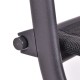 Close-up of the sturdy steel frame and foldable mechanism of the outdoor patio folding chair set for easy transport.