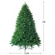 6ft unlit artificial Christmas tree with 1250 branch tips, PVC material, and a sturdy iron base for easy decoration.