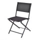 Folding textilene chair from the 4-piece set, featuring a sturdy steel frame, ideal for outdoor camping and gatherings.