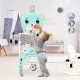 Adjustable kids' 3-in-1 basketball hoop set with cute animal design, ideal for developing coordination and social.