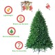 6 feet unlit artificial Christmas tree with 1250 branch tips, PVC material, stable iron base, perfect for festive.