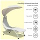 Patio hanging swing hammock chaise lounger chair with beige canopy, durable steel frame, perfect for outdoor relaxation.
