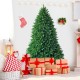 6 feet unlit artificial Christmas tree with 1250 branch tips, PVC material, ideal for festive home decoration.