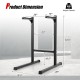 Multifunctional dip stand with foam handles, 600 lbs capacity, ideal for home gym exercises like dips and pull-ups.
