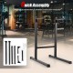 Multifunctional dip stand with foam handles, sturdy metal frame, ideal for home gym workouts and full body strength.