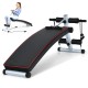 Multifunction folding gym bench with adjustable height, thick back cushion, and sturdy frame for full-body strength.