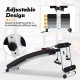Adjustable multifunctional gym bench with 4 height levels, thick back cushion, and foldable design for home workouts.