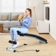 Multifunctional folding gym bench for full body strength training, featuring adjustable height and thick back cushion.