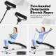 Two-handed detachable stretch ropes for strength training on a multifunction folding gym bench, ideal for full-body.