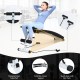 Multifunctional folding gym bench with adjustable height, thick back cushion, and sturdy frame for full-body workouts.