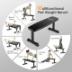 Flat weight bench in black, showing versatility for exercises like tricep dips and leg raises, supporting 660 lbs.