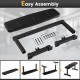 Flat weight bench components with thick cushion, rustproof metal frame, and easy assembly for strength training.