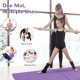 Purple 6 x 2 feet gymnastic mat with carrying handles, ideal for yoga, gymnastics, and aerobics, featuring a foldable.