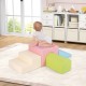 Colorful Climb and Crawl Foam Block Play Set featuring steps and slide, perfect for creative play and infant safety.