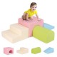 Colorful Climb and Crawl Foam Block Play Set featuring steps, a slide, and a tunnel for safe infant play.