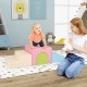 Colorful Climb and Crawl Foam Block Play Set with slide and steps, perfect for creative play and infant safety.