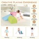 Multicolor Climb and Crawl Foam Block Play Set featuring a slide, tunnel, and step for creative infant play.