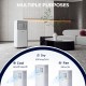 Portable 10000 BTU air cooler in white with fan and dehumidifier modes, ideal for cooling spaces up to 350 sq. ft.