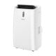 Portable 14000 BTU air conditioner in white with WiFi control, featuring a top-mounted panel and 3-speed settings.