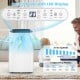 Portable air conditioner with LED display, 3 fan speeds, and WiFi control for efficient cooling in any room.