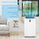 Portable 14000 BTU air conditioner in white with WiFi control, ideal for cooling large living areas and quiet operation.