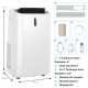 Portable 14000 BTU air conditioner in white with remote control, window kit, and multifunctional modes for versatile.