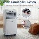 Portable air conditioner with adjustable horizontal and vertical oscillation, 10000 BTU for efficient cooling and.
