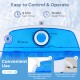 Control panel of a 5.5 lbs portable semi-auto washing machine with timer settings for convenient laundry use.
