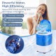 Portable semi-auto washing machine with 5.5 lbs capacity, powerful motor, and clear lid for easy laundry monitoring.