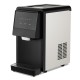 Self-dispensing countertop nugget ice maker in silver, producing 55 lbs of chewable ice daily, with a 9 lbs storage.