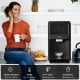 Self-dispensing countertop nugget ice maker in silver, producing 55 lbs of chewable ice daily for convenient use.