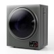 Compact 1.5 cu. ft. gray clothes dryer with stainless steel tub, see-through window, and four drying modes for.