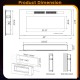 42-inch ultra-thin electric fireplace dimensions with recessed and wall-mounted options for versatile installation.